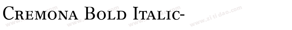 Cremona Bold Italic字体转换